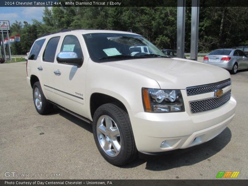 White Diamond Tricoat / Ebony 2014 Chevrolet Tahoe LTZ 4x4