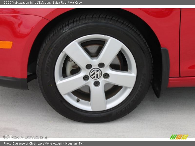 Salsa Red / Art Grey 2009 Volkswagen Jetta SE Sedan