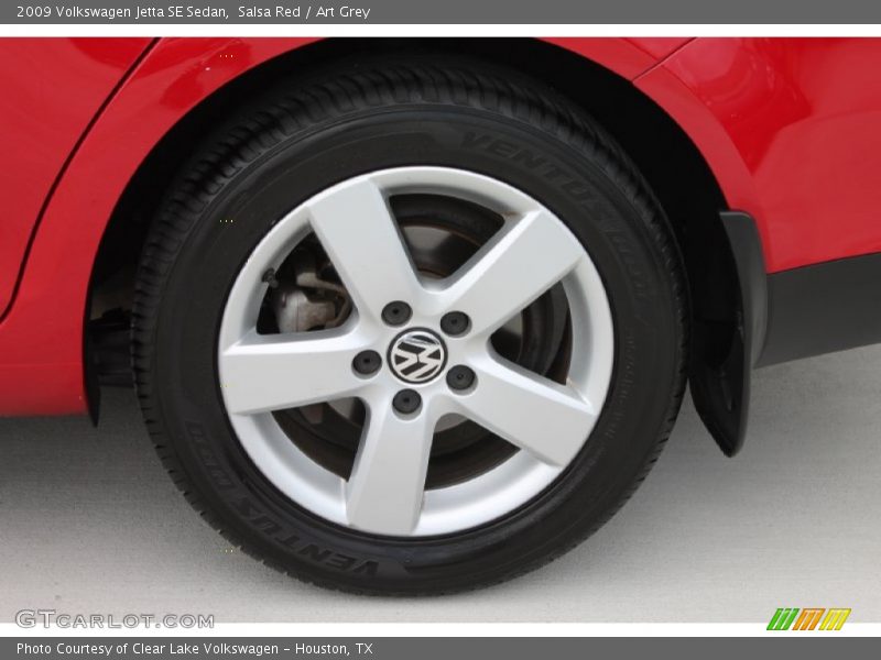 Salsa Red / Art Grey 2009 Volkswagen Jetta SE Sedan