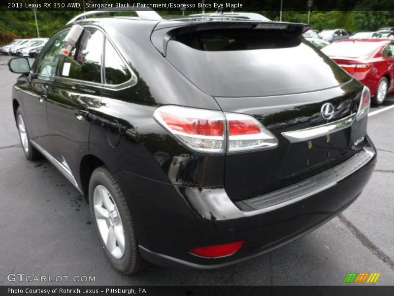 Stargazer Black / Parchment/Espresso Birds Eye Maple 2013 Lexus RX 350 AWD