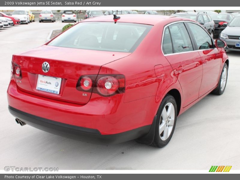 Salsa Red / Art Grey 2009 Volkswagen Jetta SE Sedan