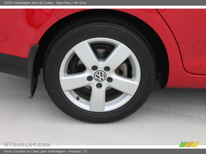 Salsa Red / Art Grey 2009 Volkswagen Jetta SE Sedan