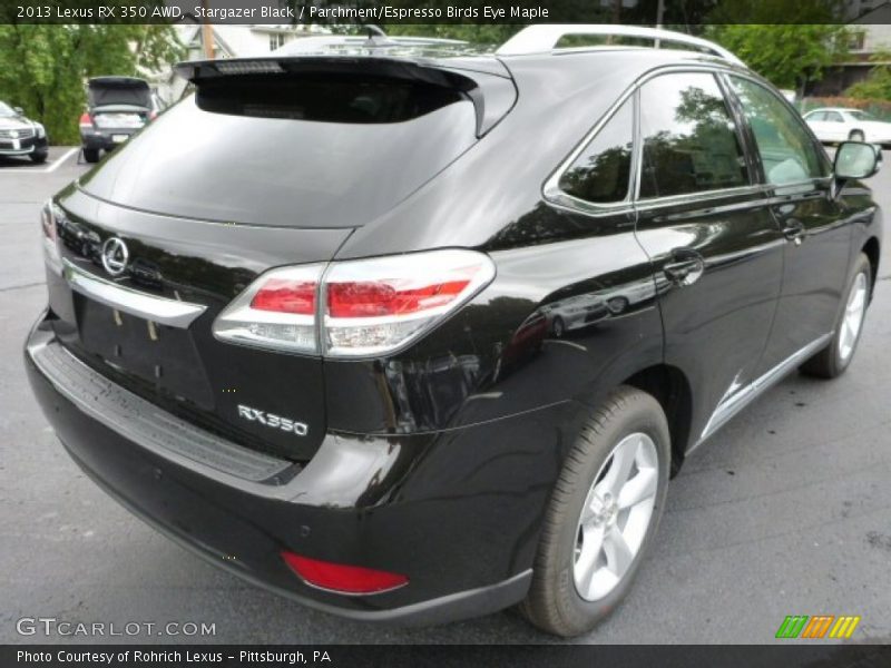 Stargazer Black / Parchment/Espresso Birds Eye Maple 2013 Lexus RX 350 AWD