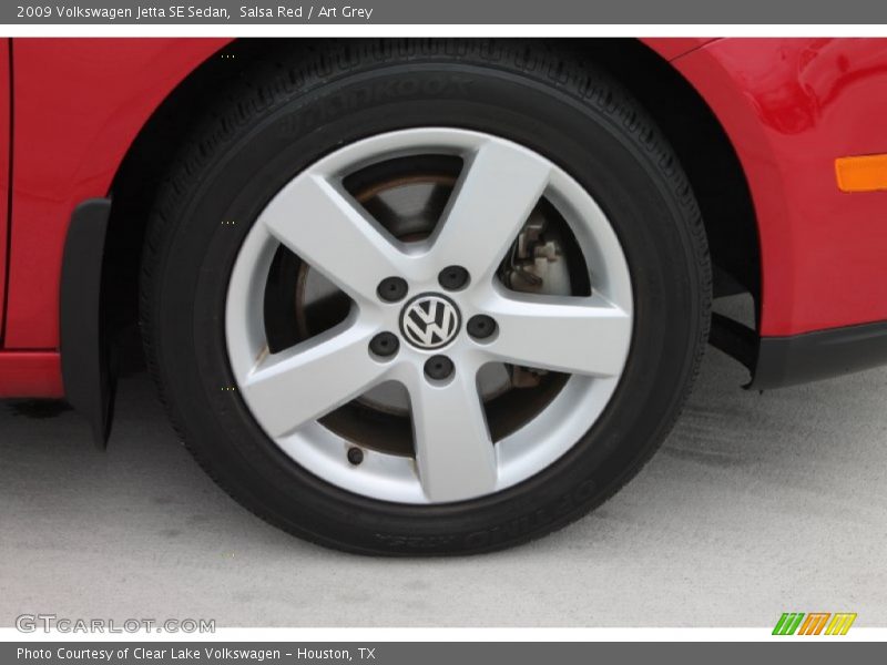 Salsa Red / Art Grey 2009 Volkswagen Jetta SE Sedan