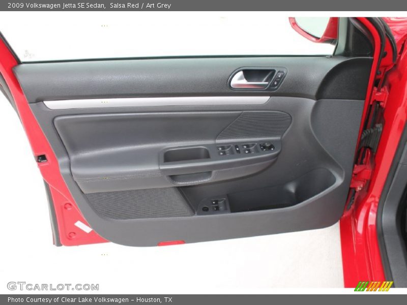 Salsa Red / Art Grey 2009 Volkswagen Jetta SE Sedan