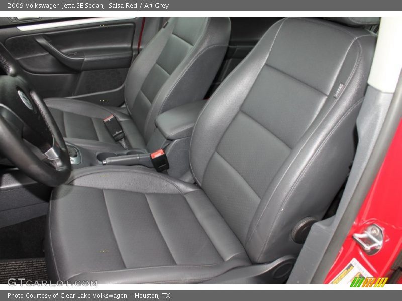 Salsa Red / Art Grey 2009 Volkswagen Jetta SE Sedan