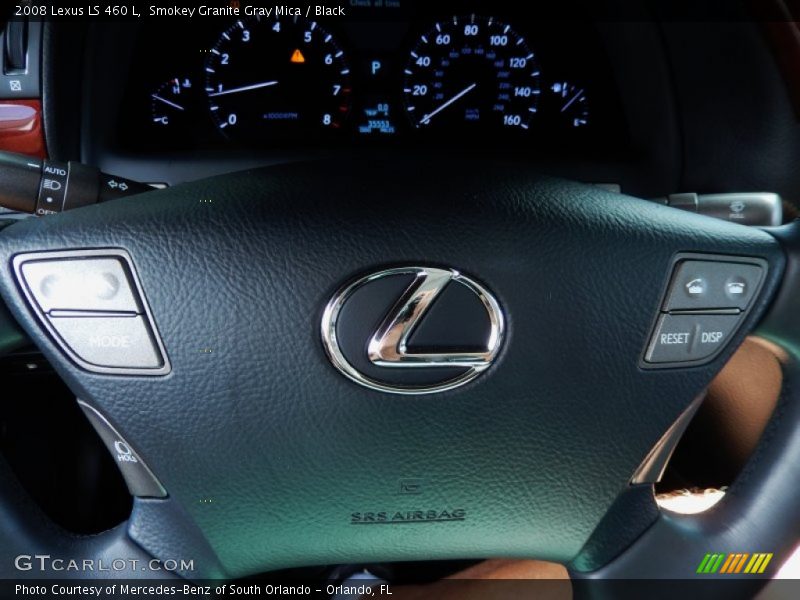 Smokey Granite Gray Mica / Black 2008 Lexus LS 460 L
