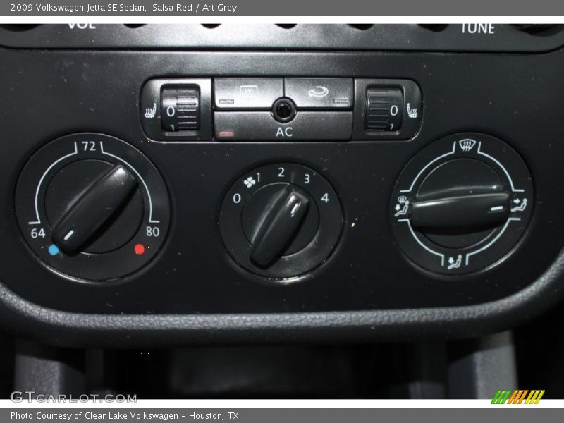 Salsa Red / Art Grey 2009 Volkswagen Jetta SE Sedan