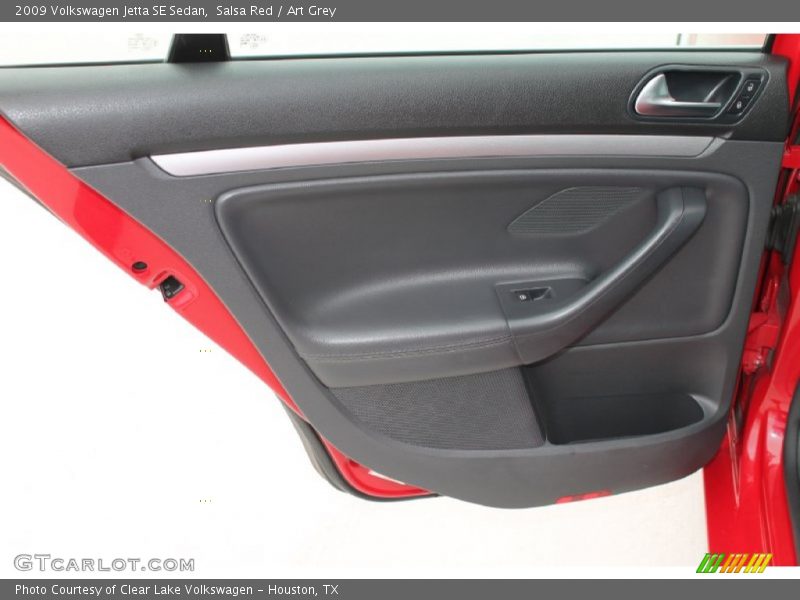 Salsa Red / Art Grey 2009 Volkswagen Jetta SE Sedan