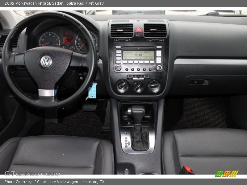 Salsa Red / Art Grey 2009 Volkswagen Jetta SE Sedan