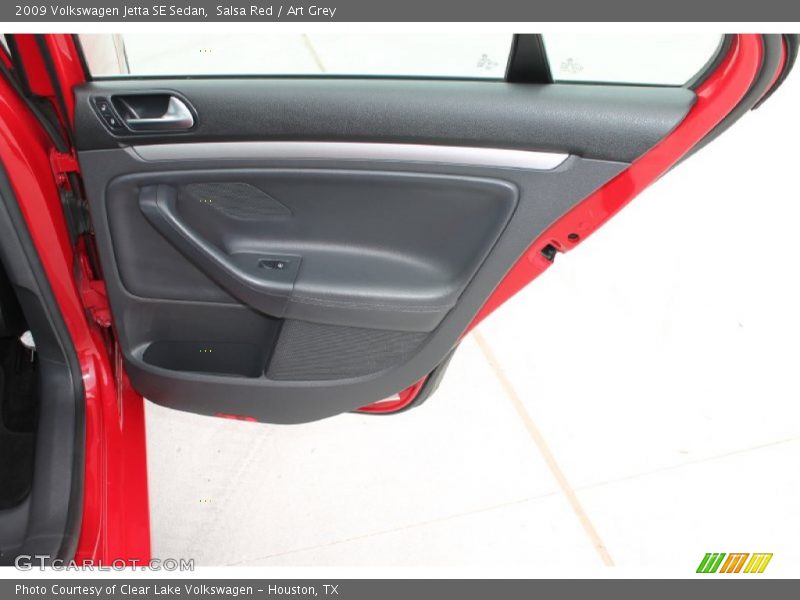 Salsa Red / Art Grey 2009 Volkswagen Jetta SE Sedan