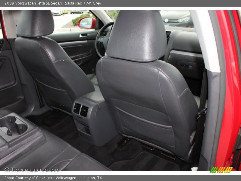 Salsa Red / Art Grey 2009 Volkswagen Jetta SE Sedan