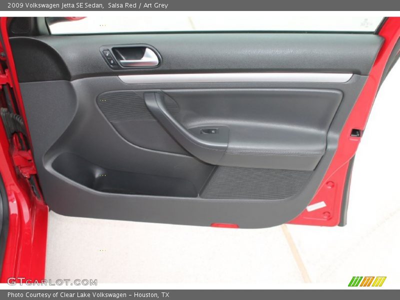 Salsa Red / Art Grey 2009 Volkswagen Jetta SE Sedan