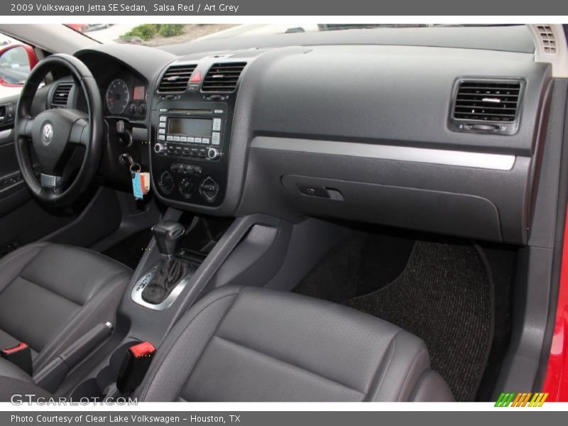 Salsa Red / Art Grey 2009 Volkswagen Jetta SE Sedan