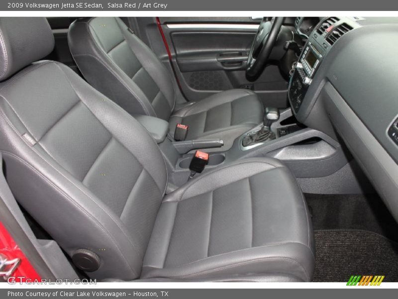 Salsa Red / Art Grey 2009 Volkswagen Jetta SE Sedan