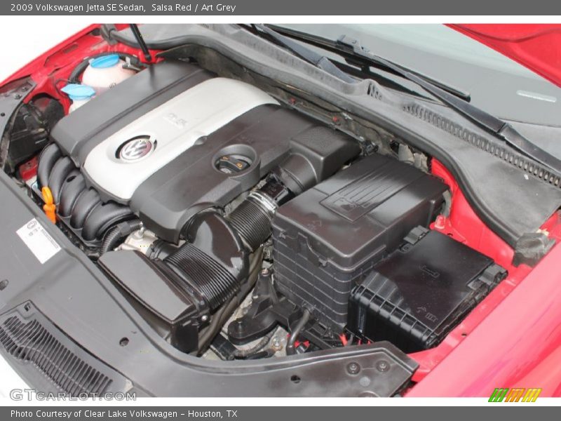 Salsa Red / Art Grey 2009 Volkswagen Jetta SE Sedan