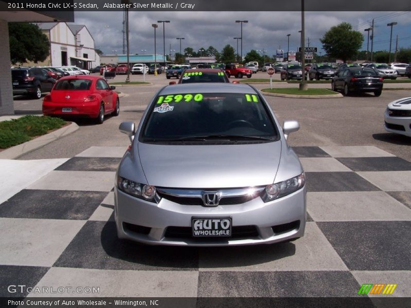 Alabaster Silver Metallic / Gray 2011 Honda Civic LX-S Sedan