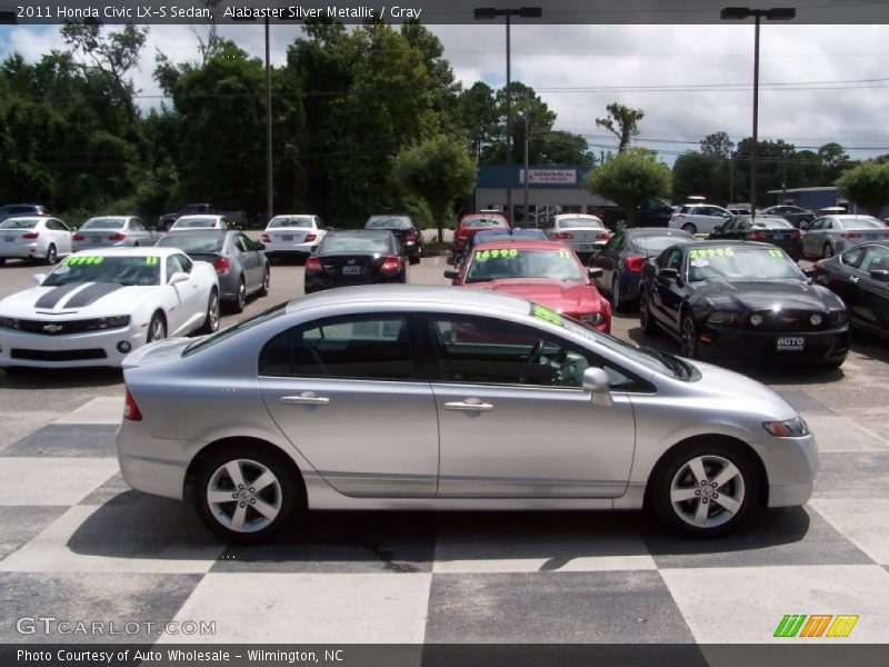 Alabaster Silver Metallic / Gray 2011 Honda Civic LX-S Sedan