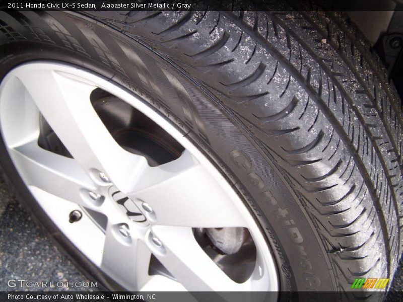Alabaster Silver Metallic / Gray 2011 Honda Civic LX-S Sedan