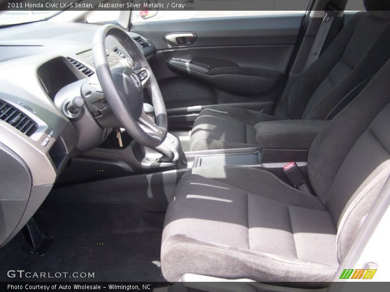 Alabaster Silver Metallic / Gray 2011 Honda Civic LX-S Sedan