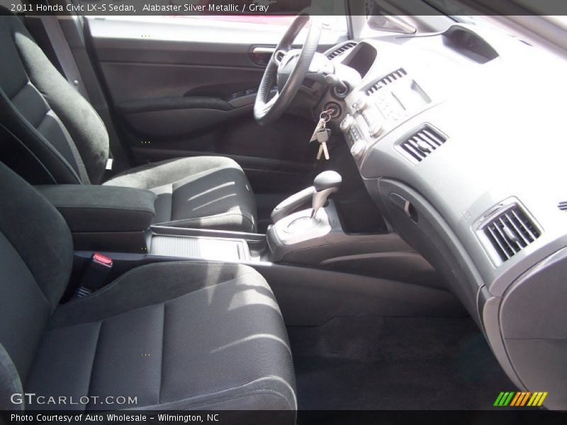 Alabaster Silver Metallic / Gray 2011 Honda Civic LX-S Sedan