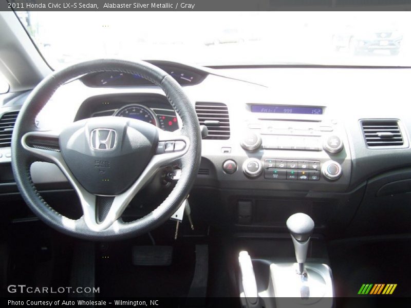 Alabaster Silver Metallic / Gray 2011 Honda Civic LX-S Sedan