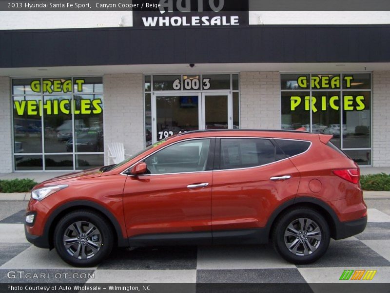 Canyon Copper / Beige 2013 Hyundai Santa Fe Sport