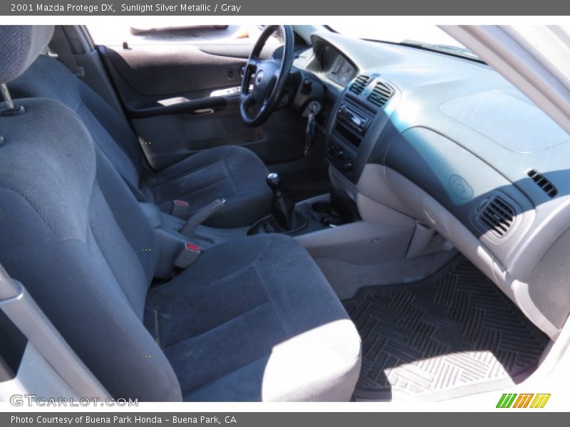 Sunlight Silver Metallic / Gray 2001 Mazda Protege DX