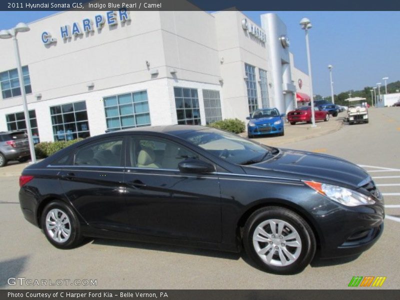 Indigo Blue Pearl / Camel 2011 Hyundai Sonata GLS