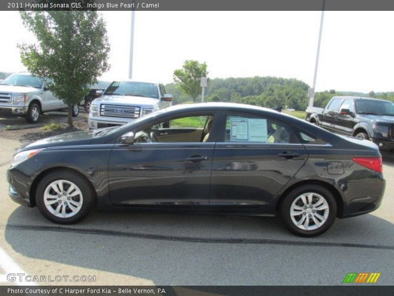 Indigo Blue Pearl / Camel 2011 Hyundai Sonata GLS