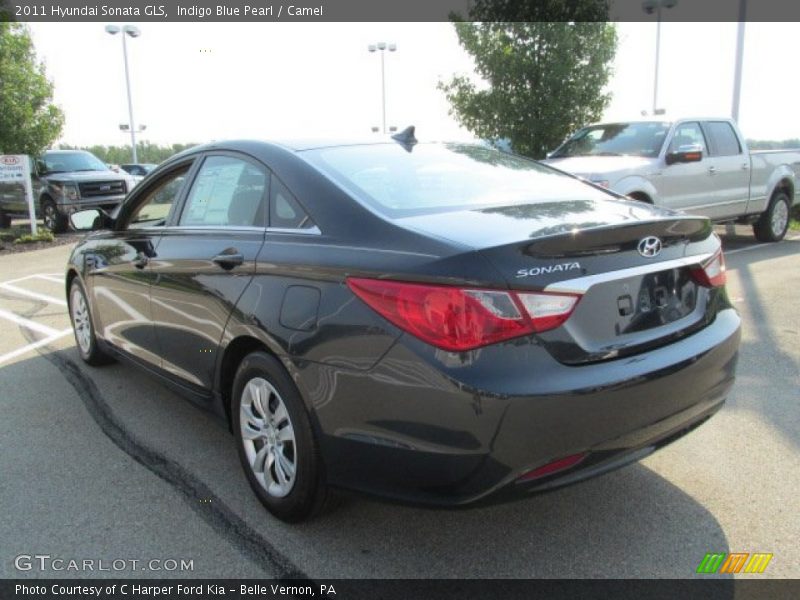 Indigo Blue Pearl / Camel 2011 Hyundai Sonata GLS