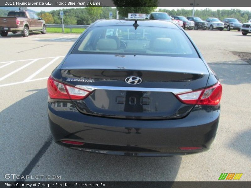 Indigo Blue Pearl / Camel 2011 Hyundai Sonata GLS