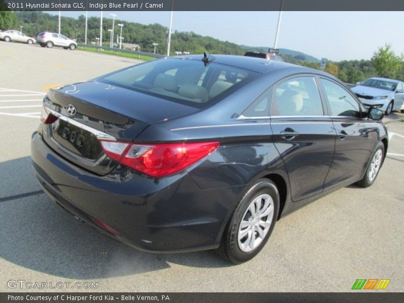 Indigo Blue Pearl / Camel 2011 Hyundai Sonata GLS