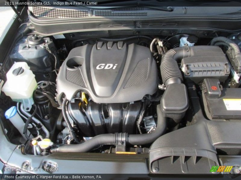 Indigo Blue Pearl / Camel 2011 Hyundai Sonata GLS