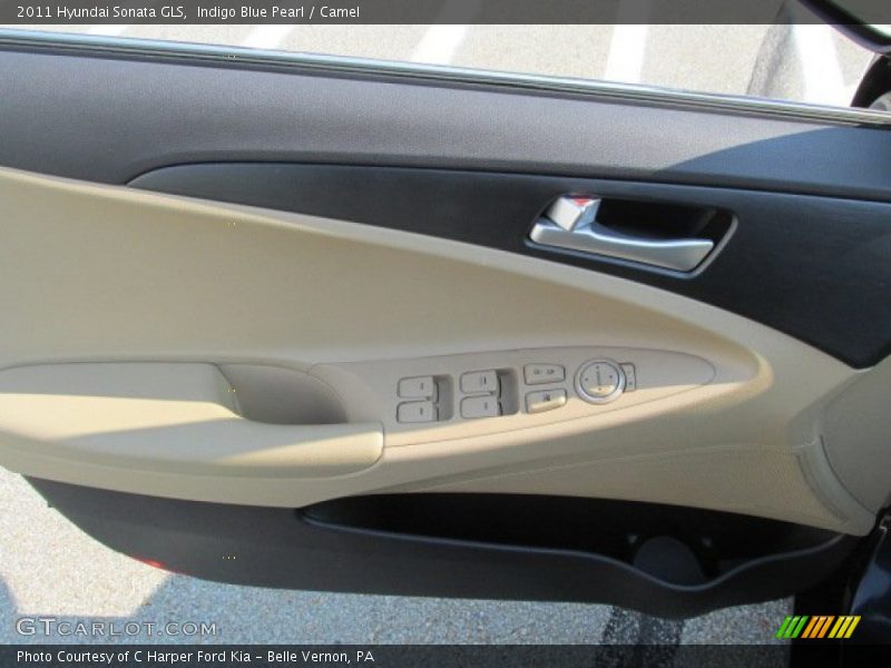 Indigo Blue Pearl / Camel 2011 Hyundai Sonata GLS