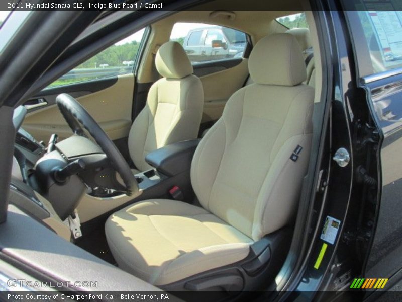 Indigo Blue Pearl / Camel 2011 Hyundai Sonata GLS