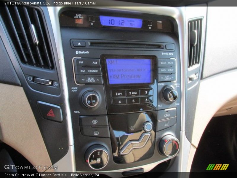 Indigo Blue Pearl / Camel 2011 Hyundai Sonata GLS