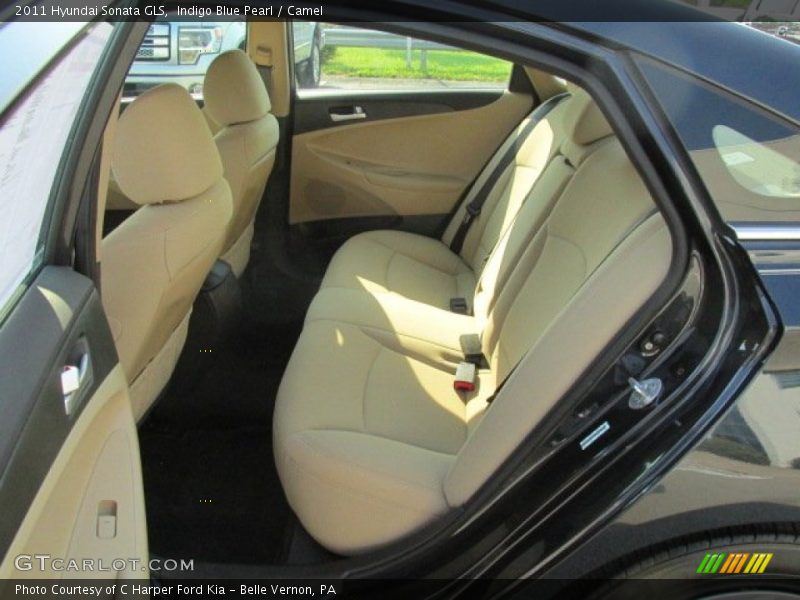 Indigo Blue Pearl / Camel 2011 Hyundai Sonata GLS