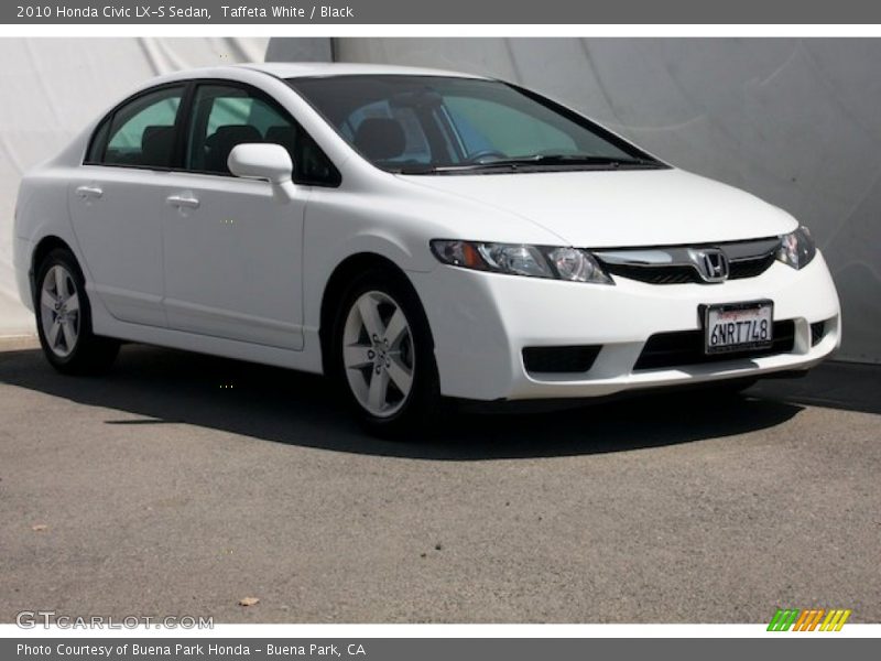 Taffeta White / Black 2010 Honda Civic LX-S Sedan
