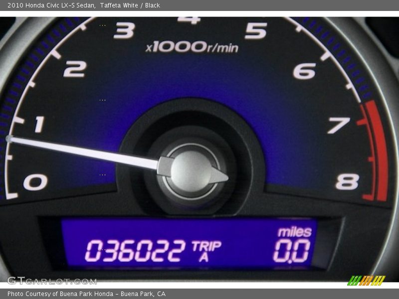 Taffeta White / Black 2010 Honda Civic LX-S Sedan