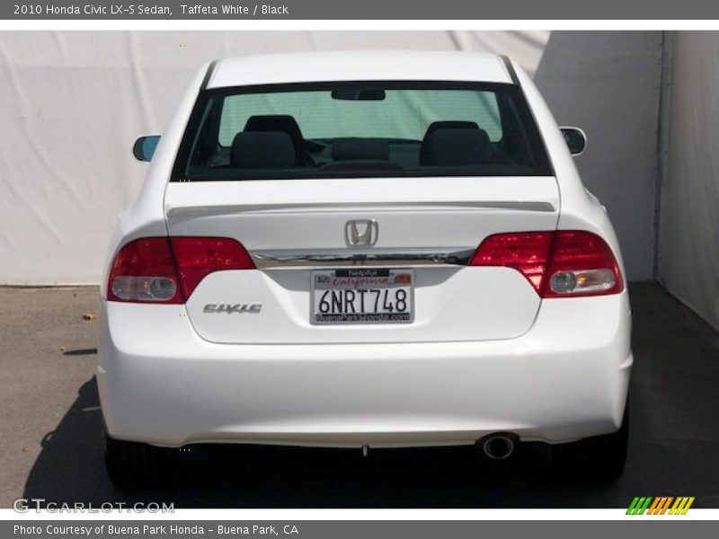 Taffeta White / Black 2010 Honda Civic LX-S Sedan