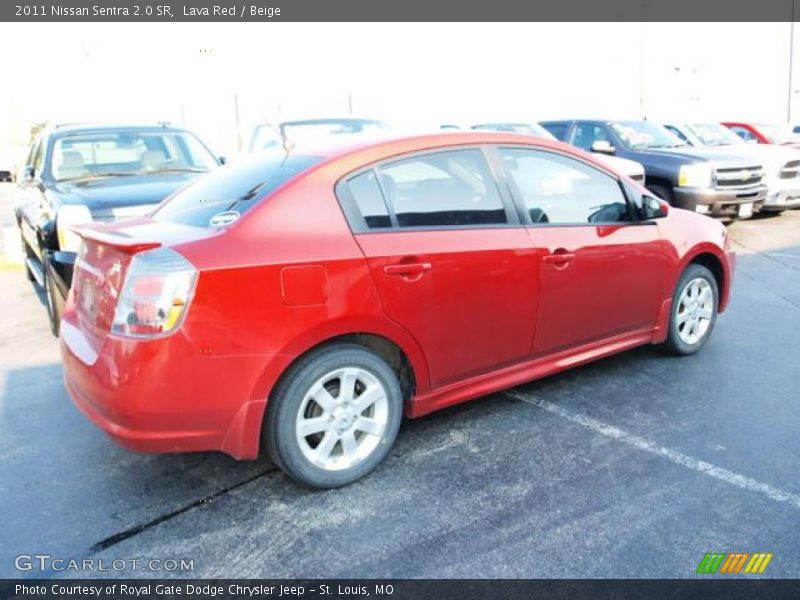 Lava Red / Beige 2011 Nissan Sentra 2.0 SR