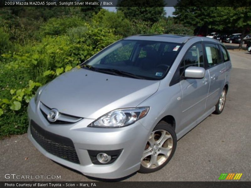 Sunlight Silver Metallic / Black 2009 Mazda MAZDA5 Sport