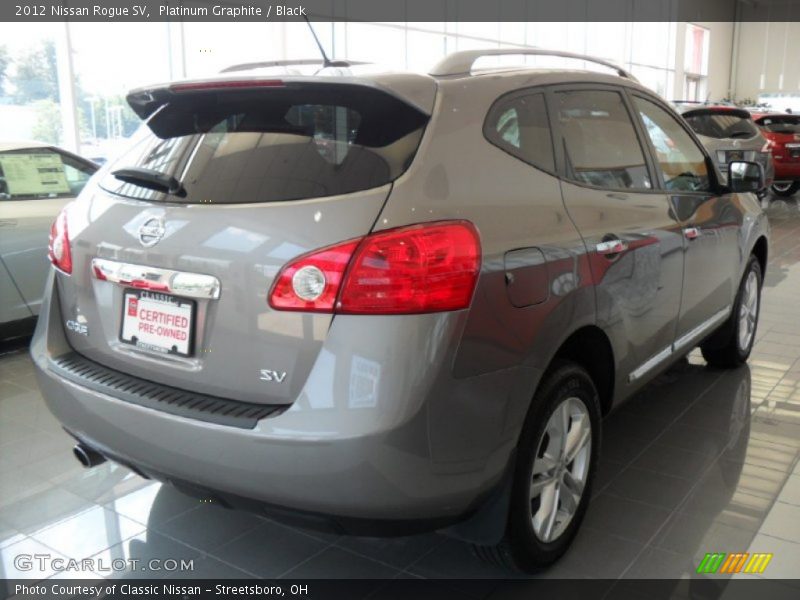 Platinum Graphite / Black 2012 Nissan Rogue SV