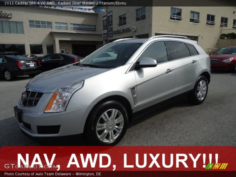 Radiant Silver Metallic / Titanium/Ebony 2011 Cadillac SRX 4 V6 AWD