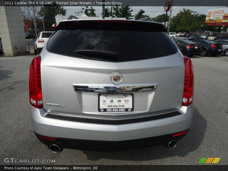 Radiant Silver Metallic / Titanium/Ebony 2011 Cadillac SRX 4 V6 AWD