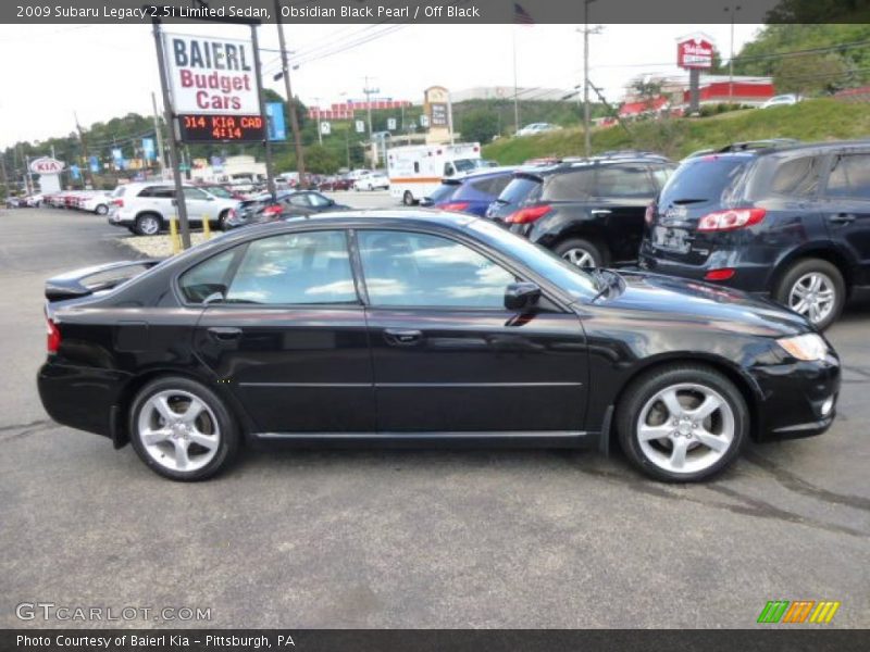Obsidian Black Pearl / Off Black 2009 Subaru Legacy 2.5i Limited Sedan