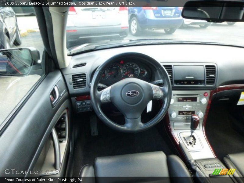 Obsidian Black Pearl / Off Black 2009 Subaru Legacy 2.5i Limited Sedan