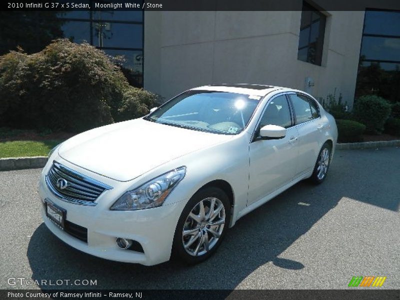 Moonlight White / Stone 2010 Infiniti G 37 x S Sedan