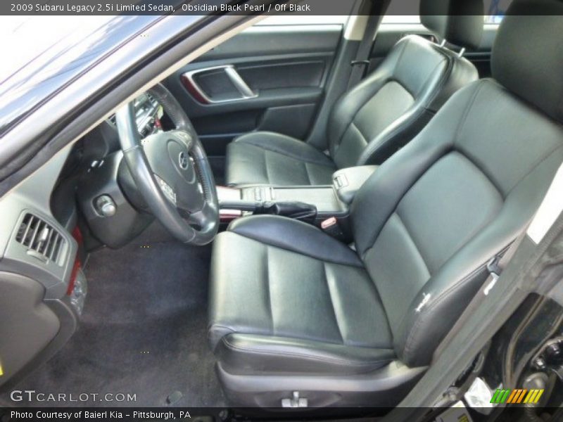 Obsidian Black Pearl / Off Black 2009 Subaru Legacy 2.5i Limited Sedan